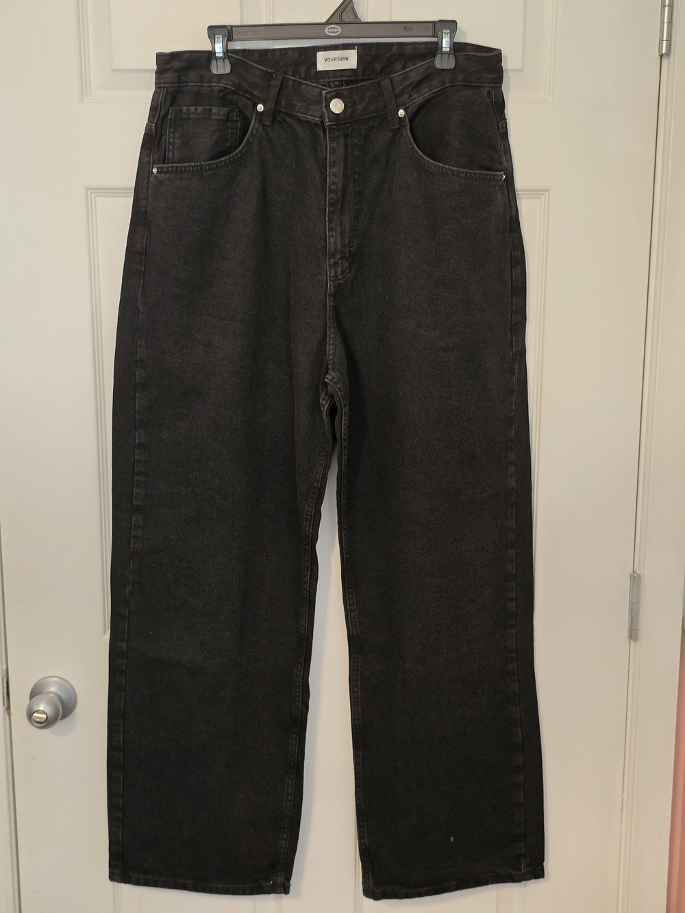 NWOT YourTurn Black Straight-Leg Jeans